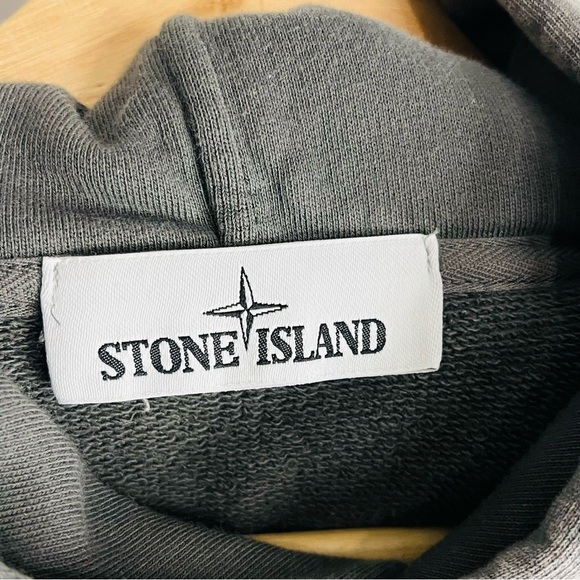 Stone Island Gray Reverse Embroidered Oversized Hoodie XL - Picture 6 of 9